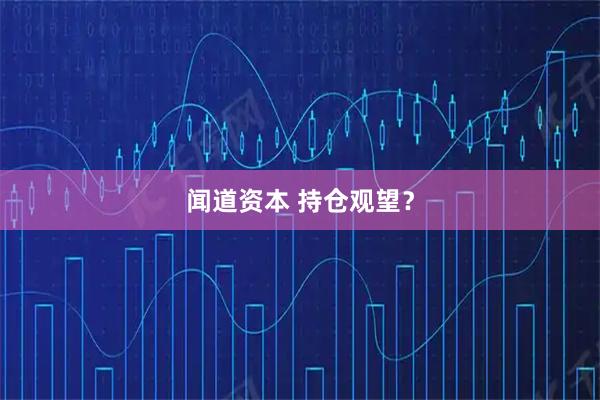 闻道资本 持仓观望？