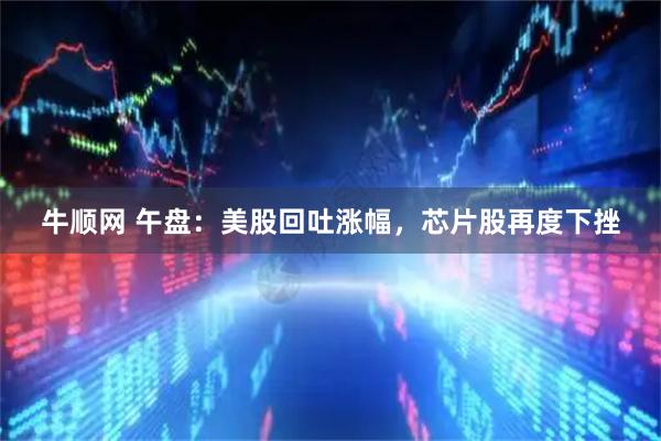 牛顺网 午盘：美股回吐涨幅，芯片股再度下挫