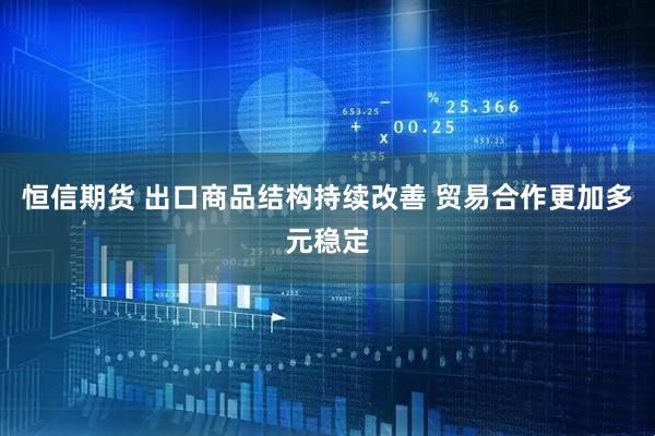 恒信期货 出口商品结构持续改善 贸易合作更加多元稳定